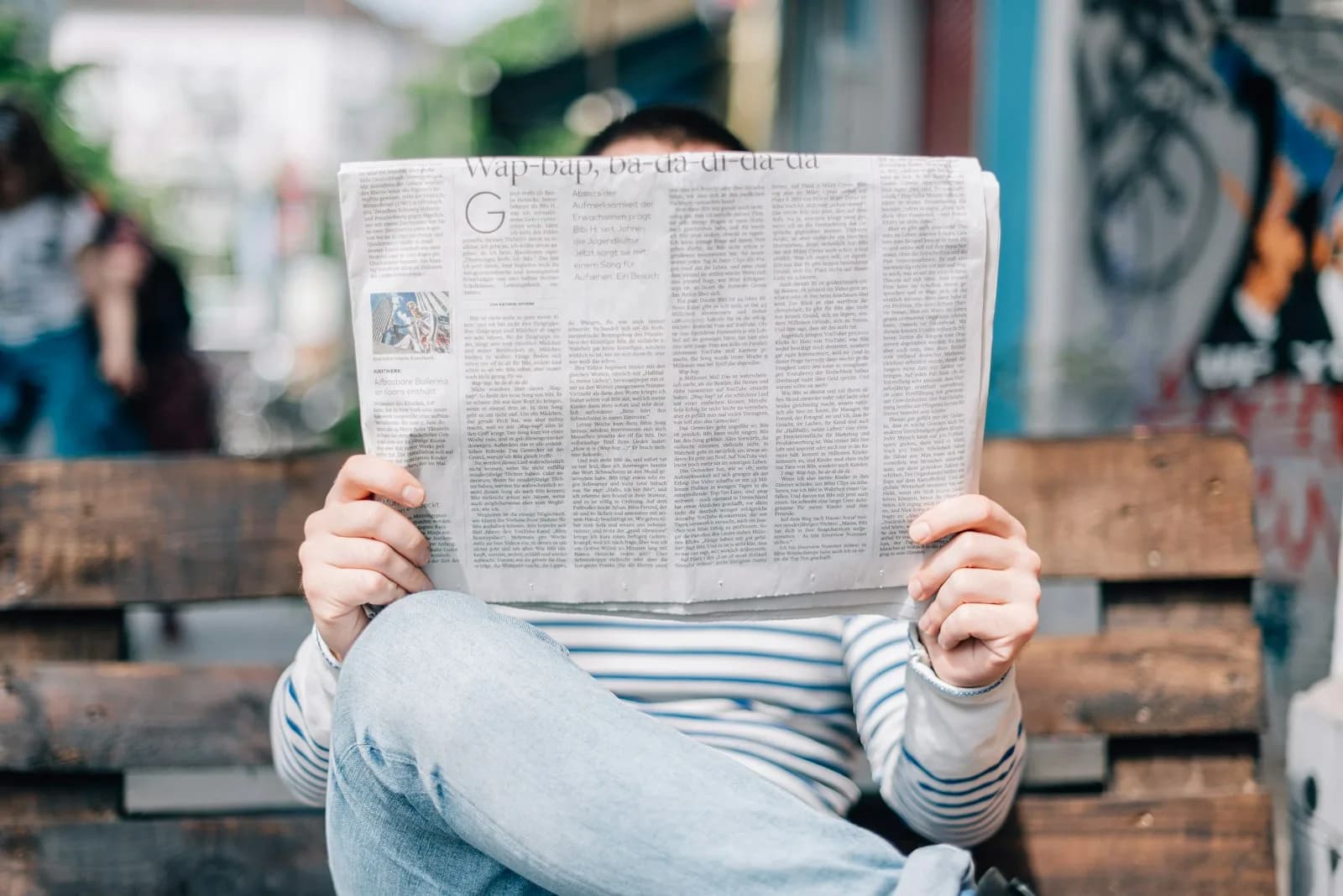Stack of morning newspapers